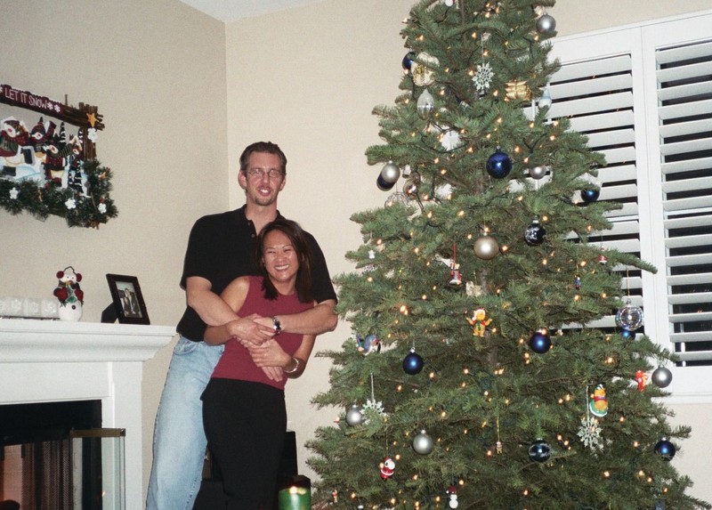 Sean and Tami by the Christmas tree