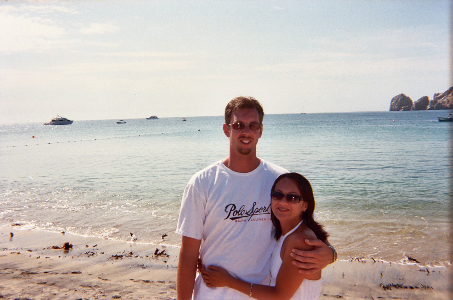 Sean and Tami on the beach in Cabo