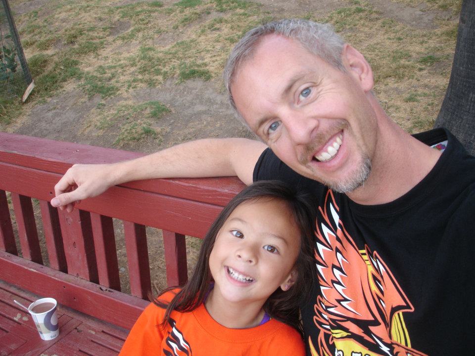 Sean and Emma at camp