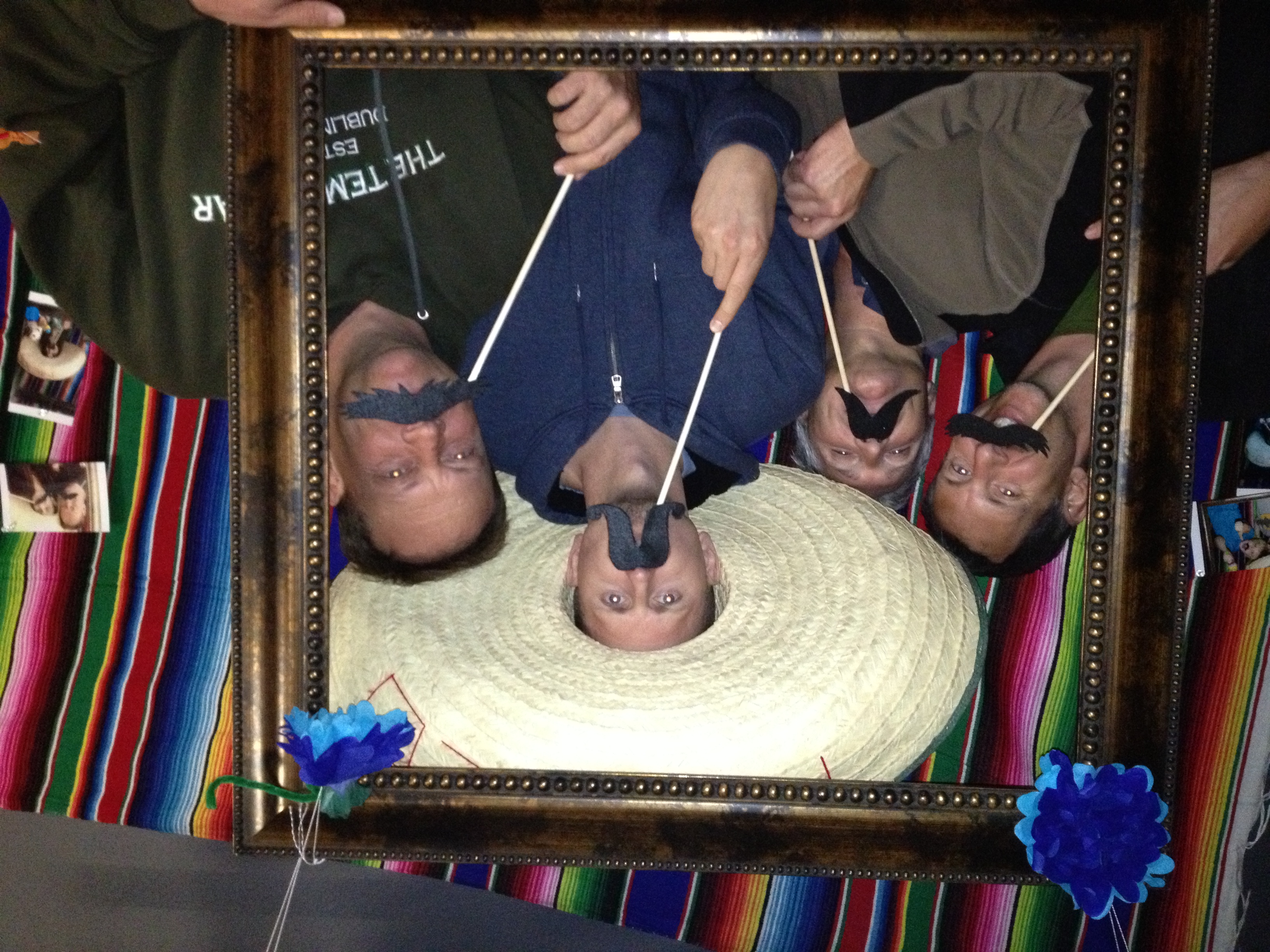 The guys sharing a giant sombrero